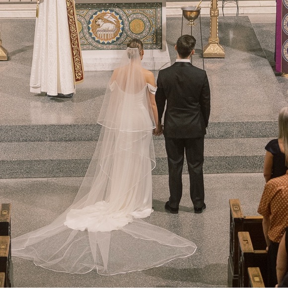 Toni Federici Je T’aime Cathedral Veil | Light Ivory - Picture 10 of 11
